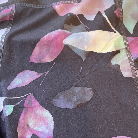 All in Motion Navy and Lavender Floral Leggings - Picture 3 of 5